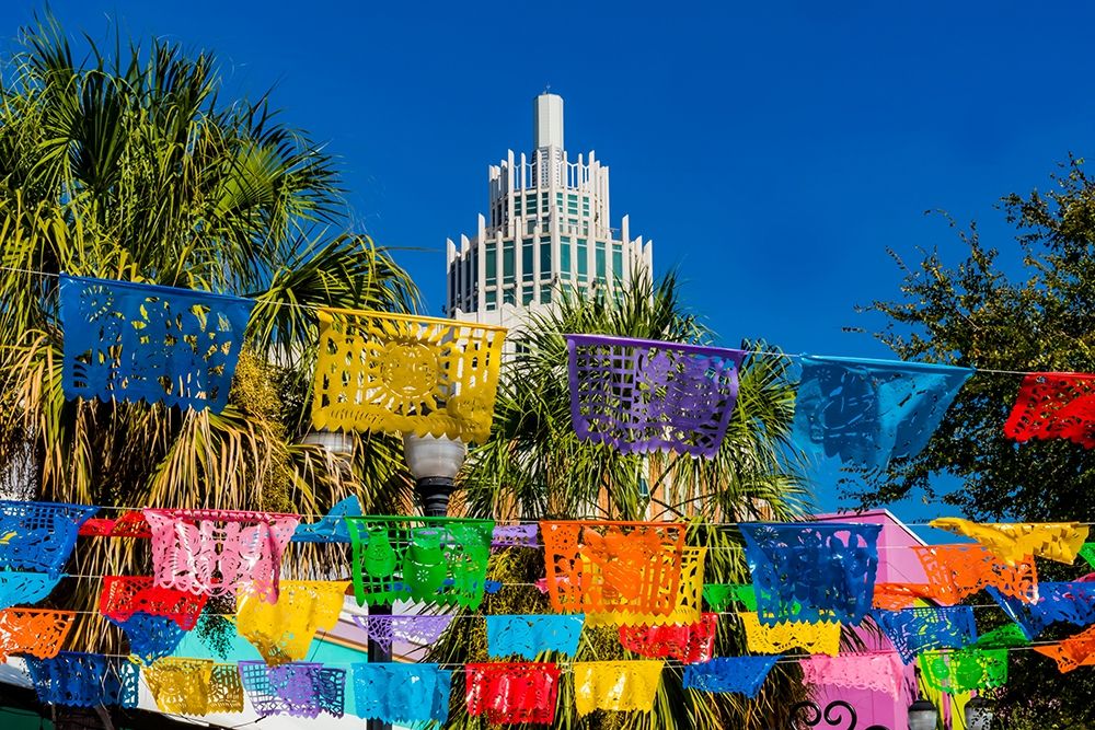 Mexican Market Square-Flags Symbols christmas paper decorations-San Antonio-Texas
